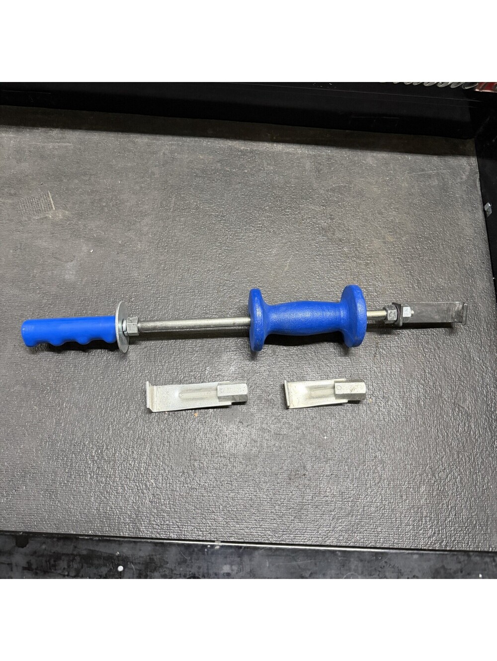 Slide Hammer Dent Puller Kit Automotive Body Repair Tool Set Blue Handle Used